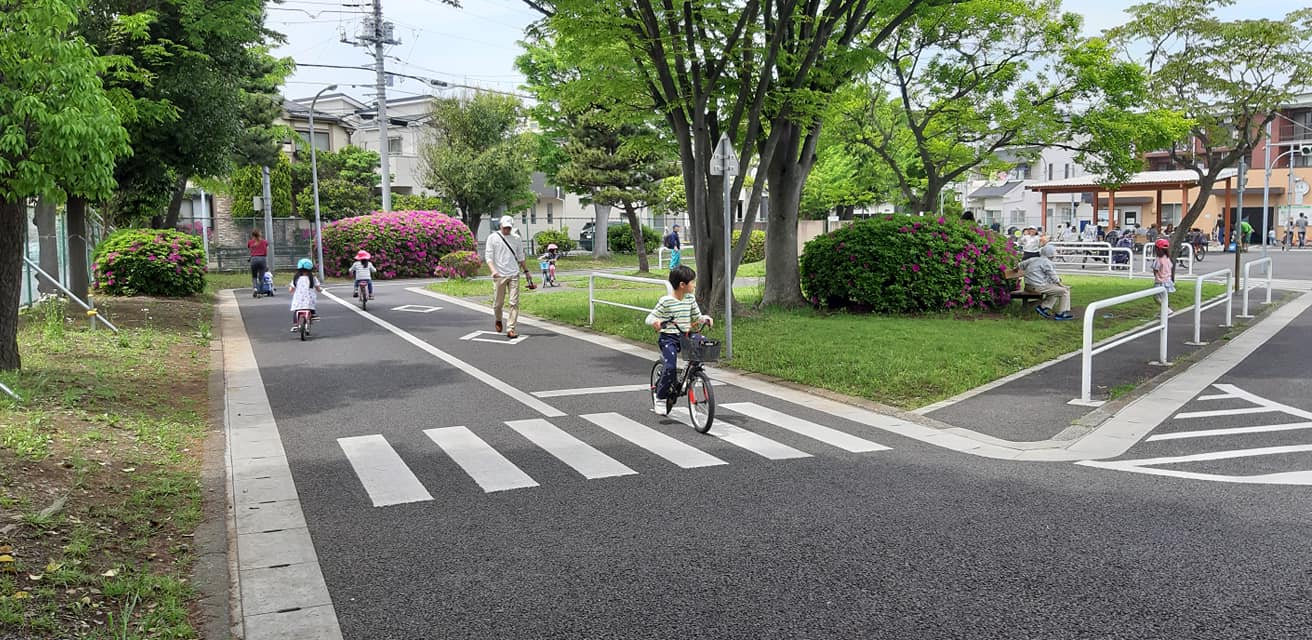 市川市東菅兒童交通公園模擬道路學習交通安全 Mamidaily 親子日常