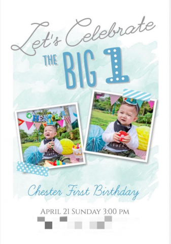 慶祝生日 - 1歲迷你生日會