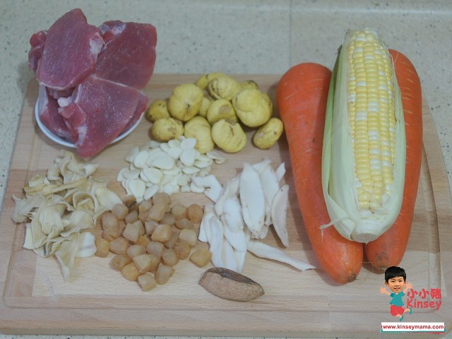 湯水推介:元貝二兩、淮山一兩、百合一兩、陳皮一角、南北杏一湯匙、紅蘿蔔兩條、粟米一條、栗子