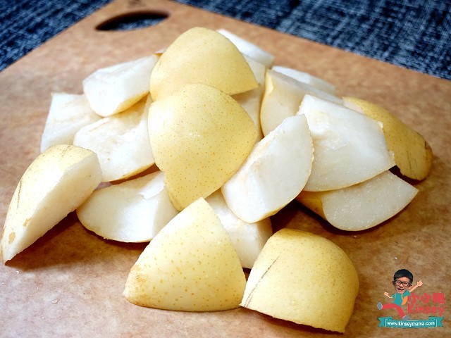 湯水分享:雪梨去芯切塊~