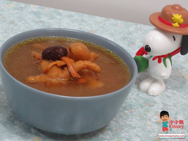 湯水分享:蟲草花淮山圓肉杞子雞腳湯