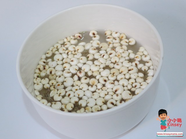 湯水分享:薏米洗乾淨後浸半小時~