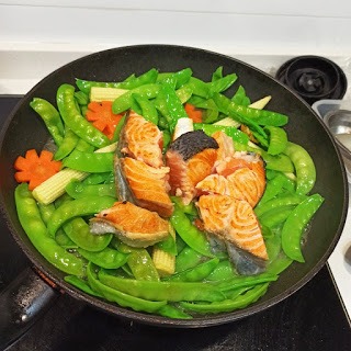 BB食譜 - 倒入其他材料一同炒