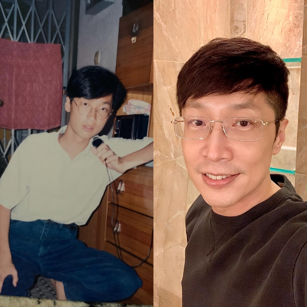 馬浚偉分享13歲時的照片。