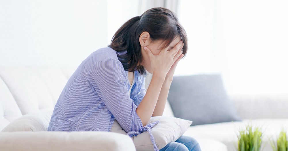 woman sad