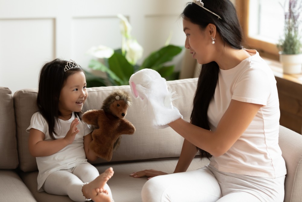kids play doll