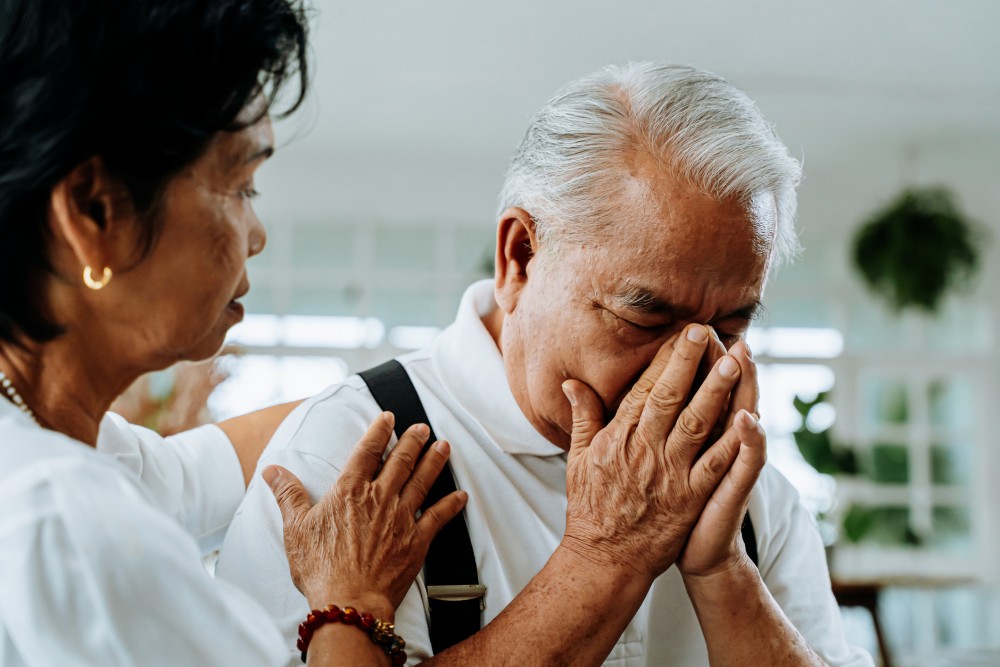 parents crying