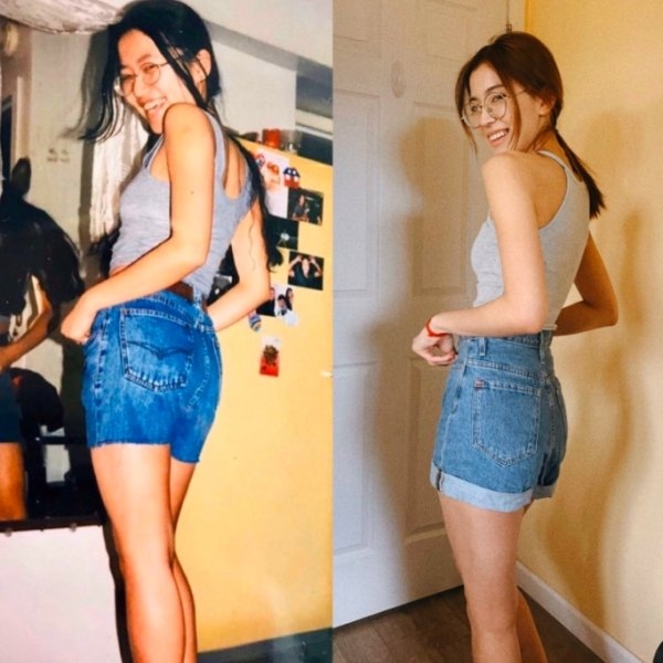 母女照片。