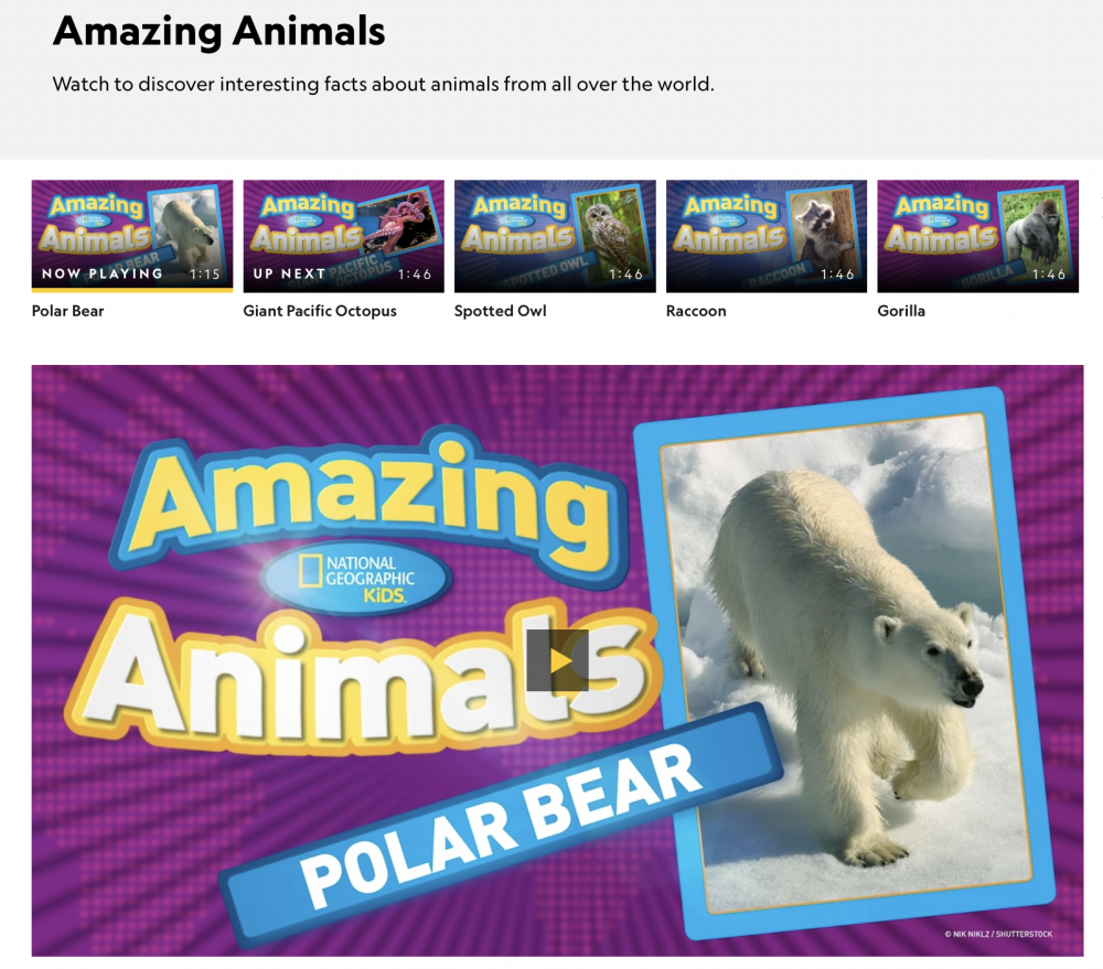 National Geographic’s Kids 免費英文素材