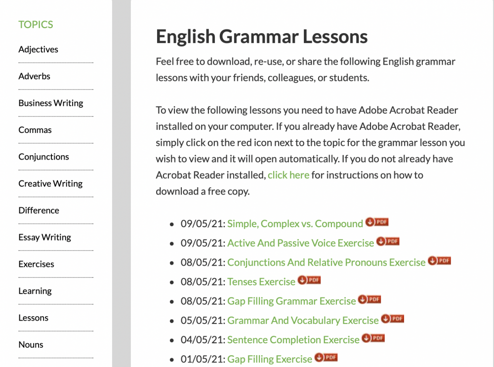 English Grammar免費英文網絡學習平台