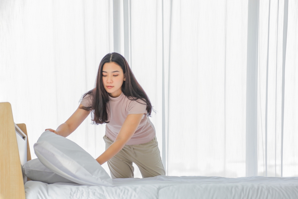 定期清潔床單防治塵蟎及床蝨