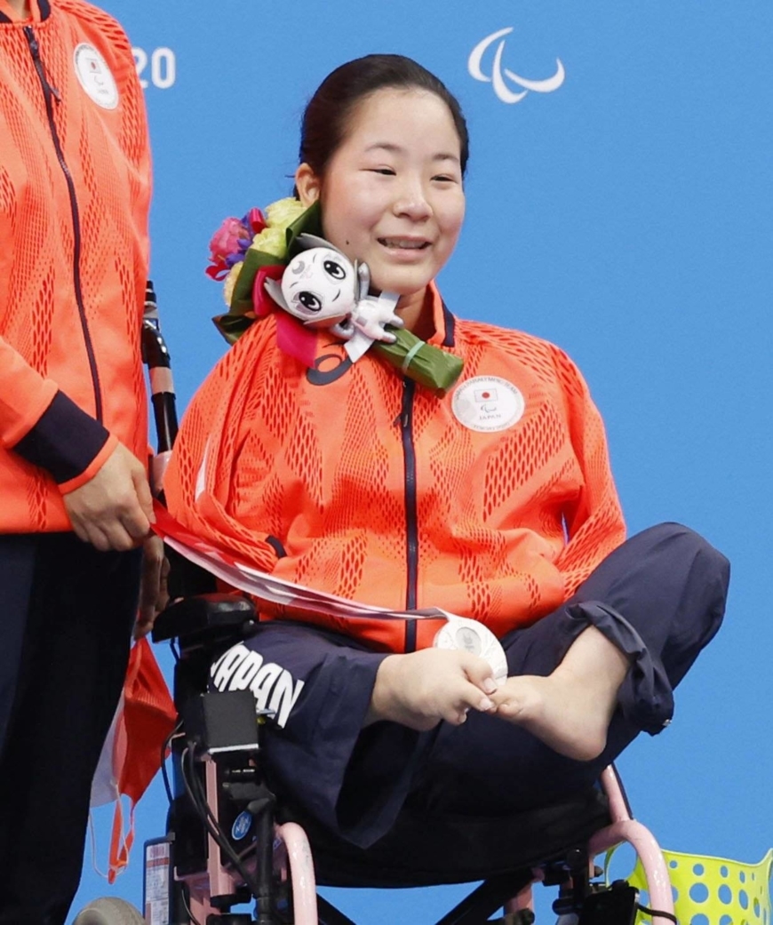 山田美幸於25日代表日本出戰女子100米背泳,最終以2分26.18秒的佳績勇奪銀牌。