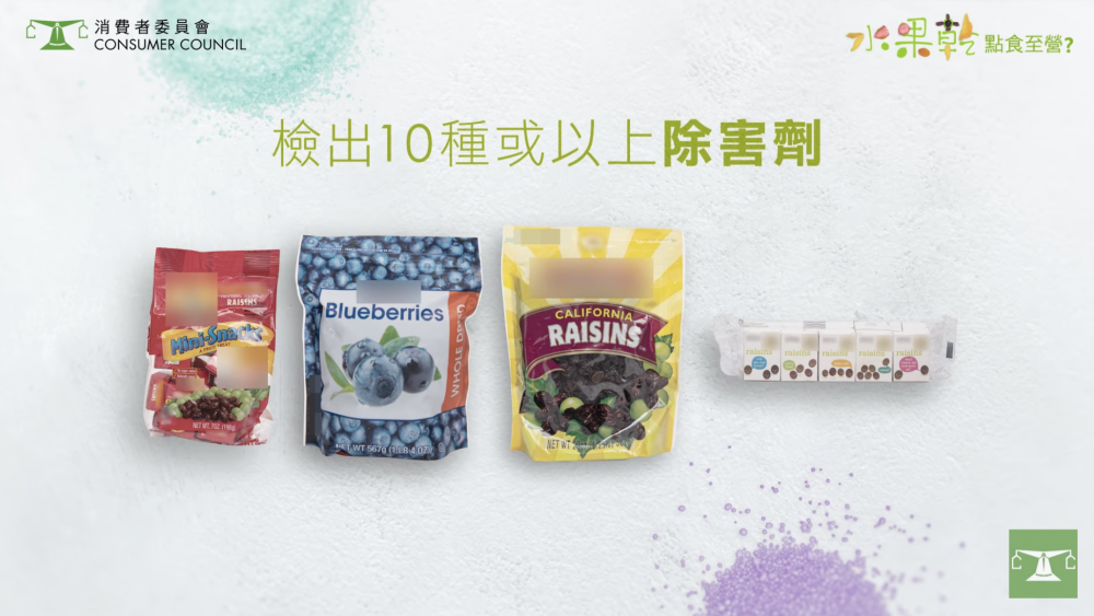 消委會水果乾測試除害劑含量