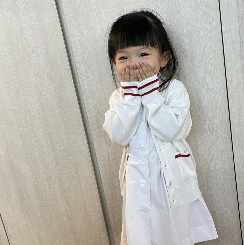 陳展鵬與單文柔的女兒Quinta長相可愛
