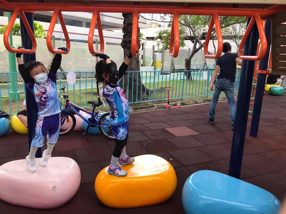 沙田交通安全城的兒童遊樂場攀爬設施。