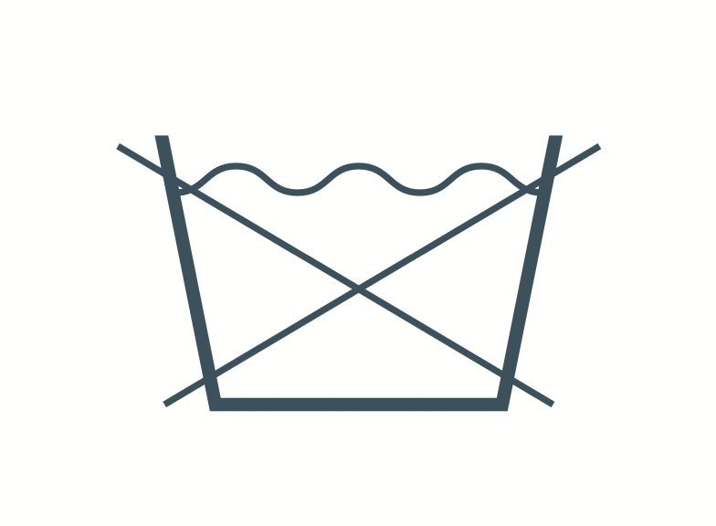 不可水洗衣服標籤。