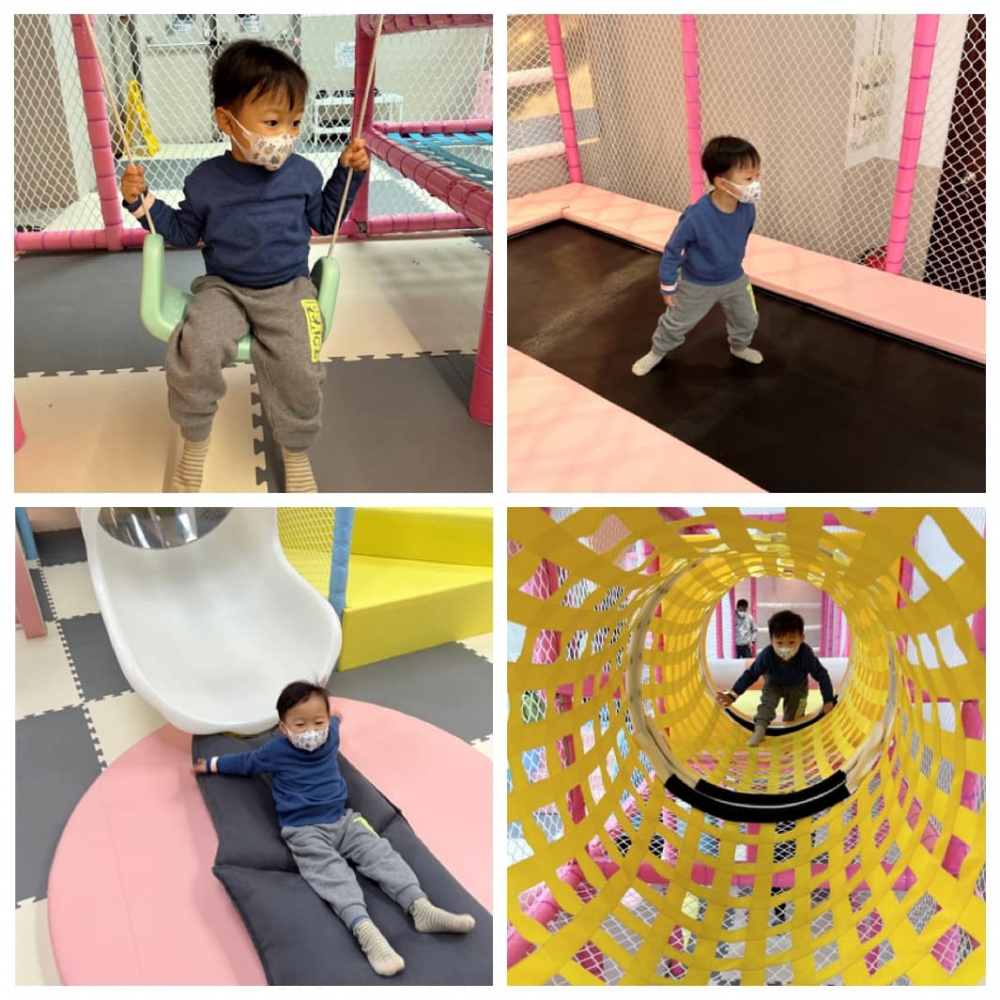 幼兒也可以放心玩攀爬設施。