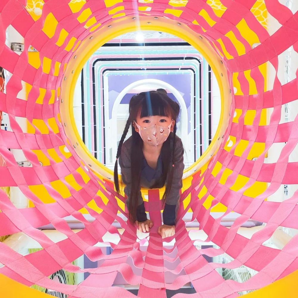 勇敢的小朋友才敢挑戰的驚險吊橋。