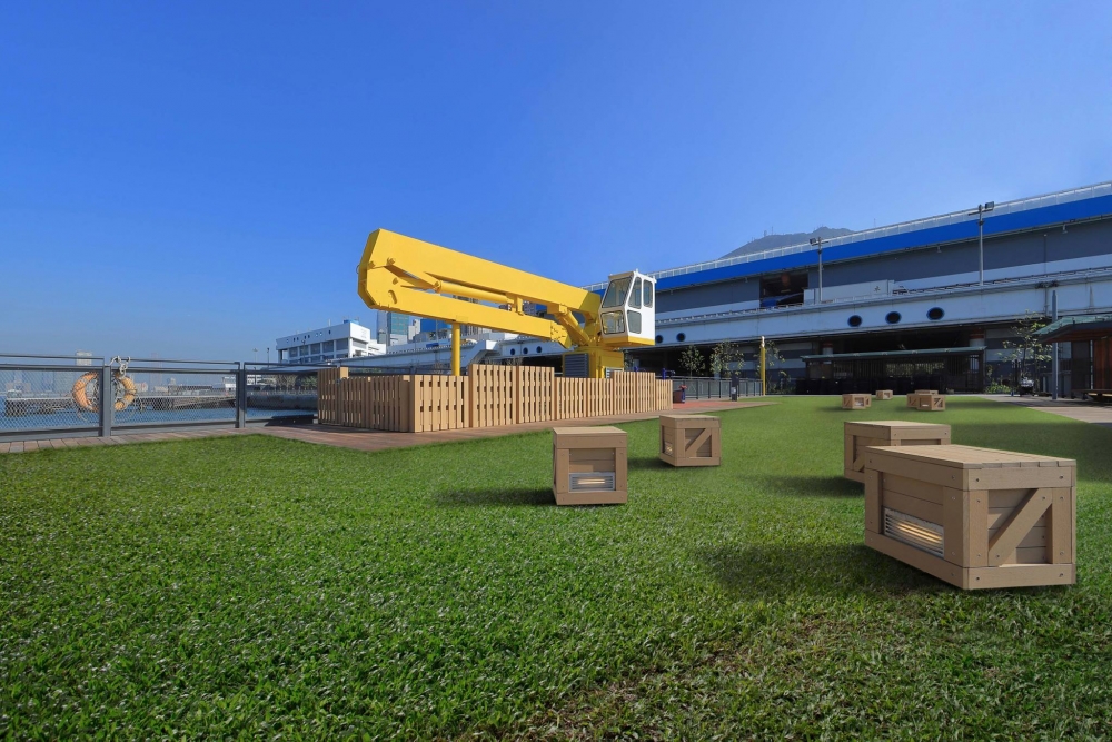 中西區海濱長廊-西區副食品批發市場段有休憩草坪。