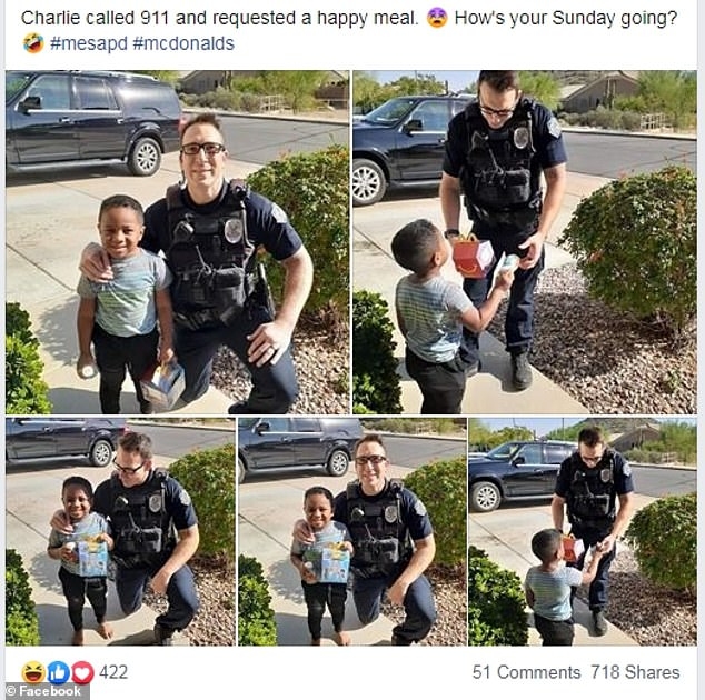 Charlie的媽媽還是將兒子的可愛事跡在網上公開,又表掦警員的熱心幫助。