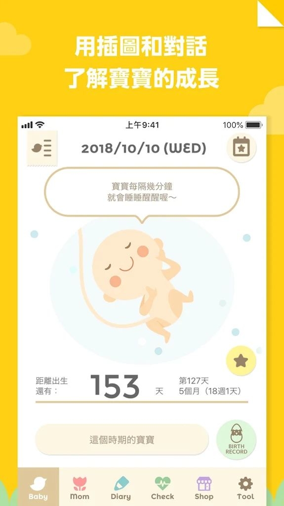 BB會隨著孕期長大,很可愛!