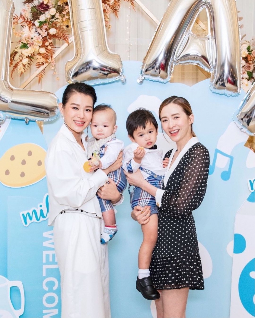 為大仔大搞生日會後,杏兒又立即籌備三仔Liam的200日宴。