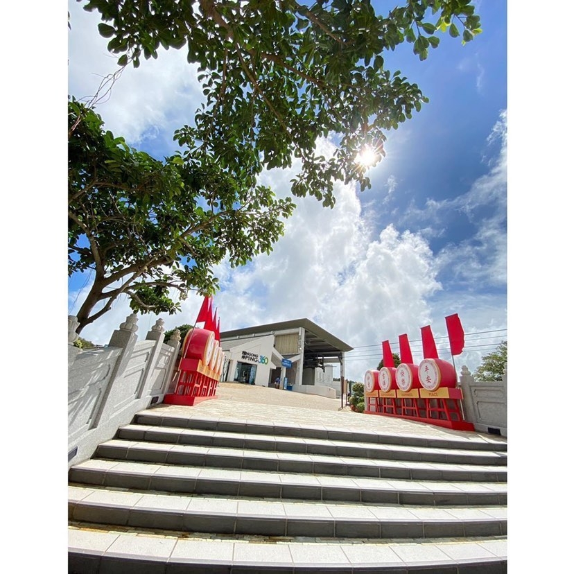 大嶼山好去處之昂坪市集祈福鼓。