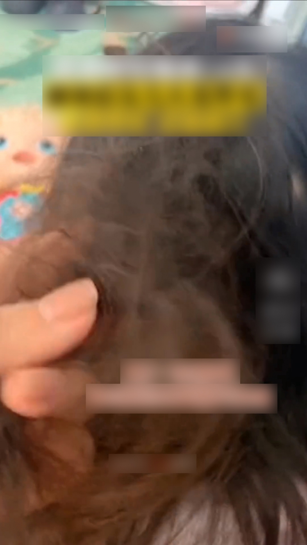 媽媽用了一整瓶護髮素還是沒法將女兒的頭髮理順。