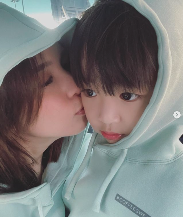 孫慧雪的兒子Riley現已4歲。