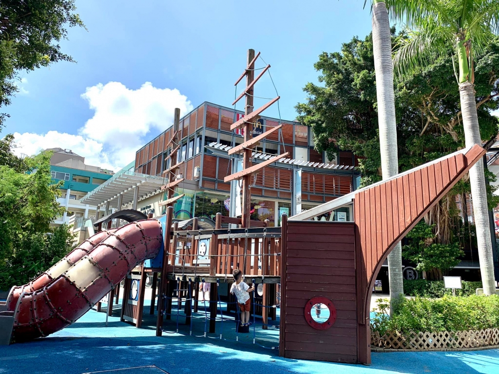 帆船遊樂場造型吸睛。