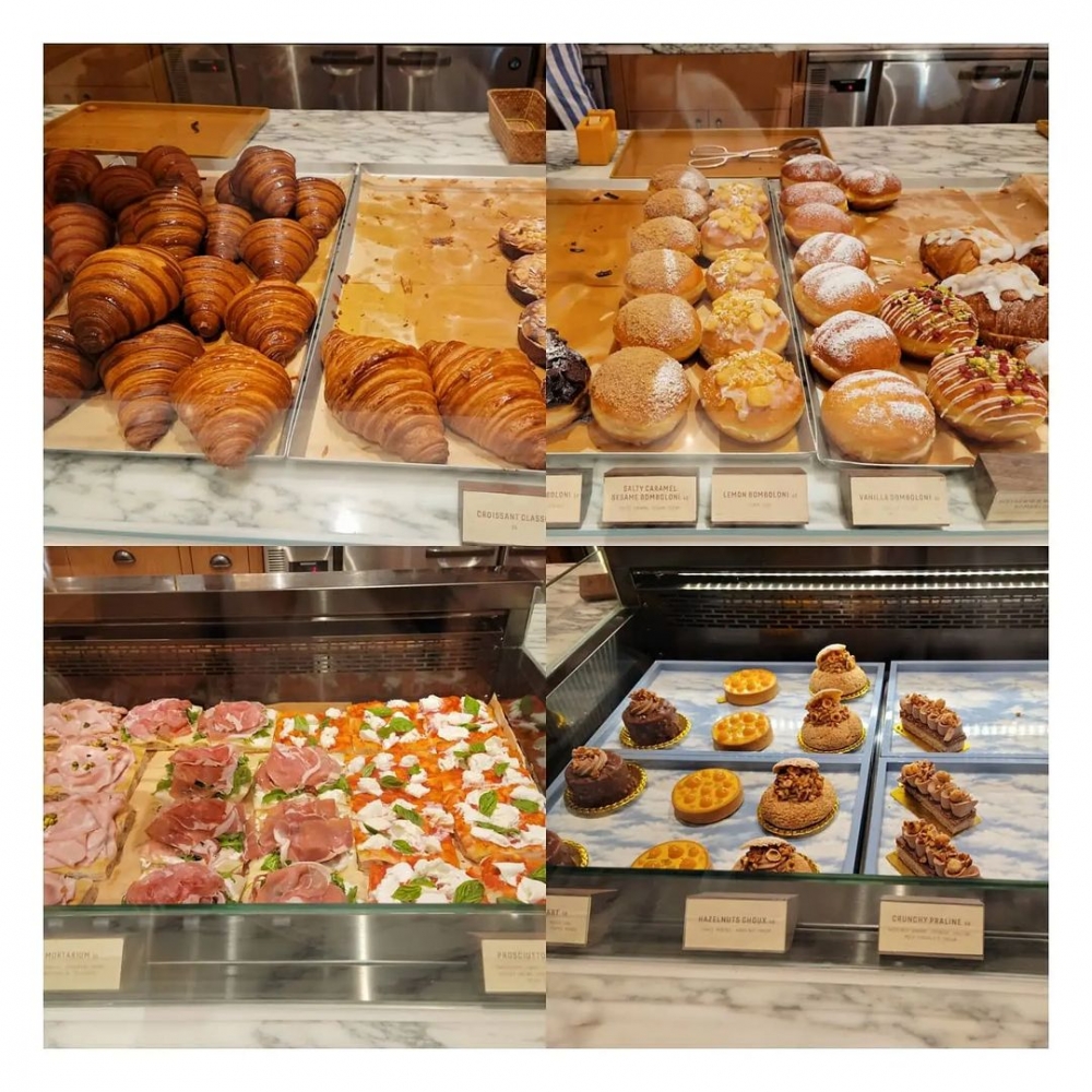 多款新鮮牛角包讓人垂涎欲滴。