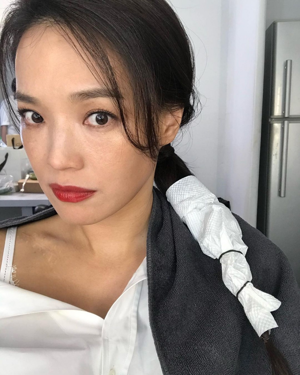舒淇無懼雀斑影響。