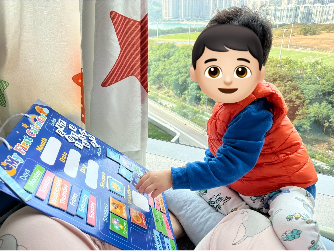 用Weather Board做開場,可以加深寶寶對日子、天氣嘅認識與印象。