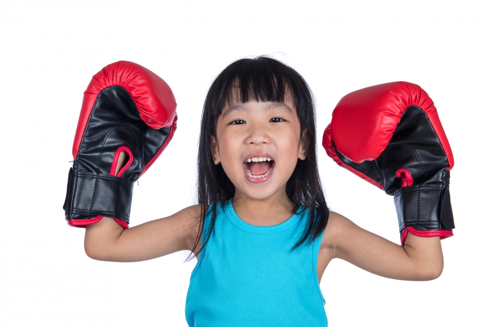 網民表示想送女兒學拳擊了。