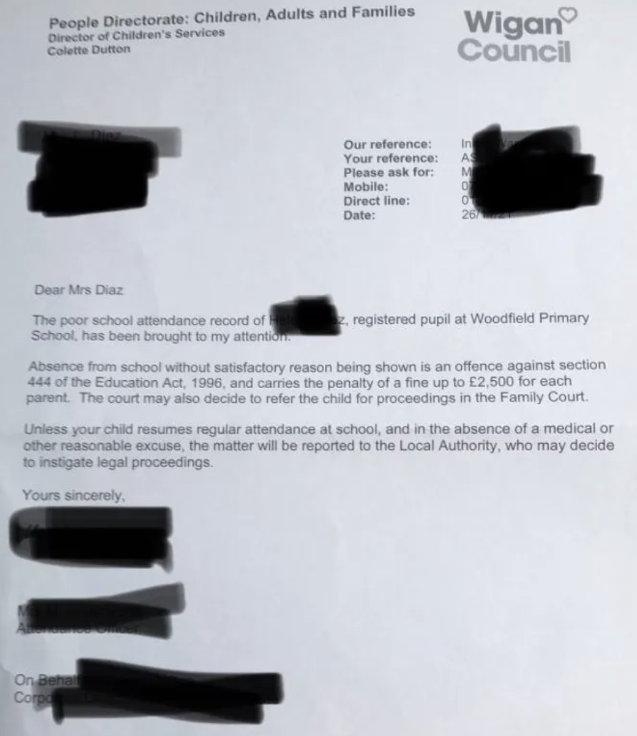 英國有位媽媽就擔心女兒重返校園會感染新冠肺炎,所以就讓女兒繼續曠課。