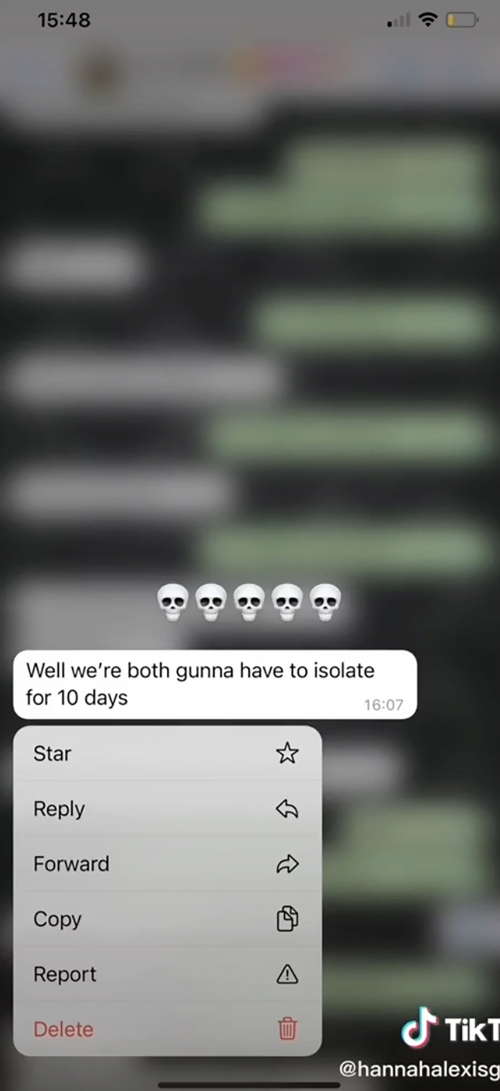 Charlie稱他們要準備隔離10日。