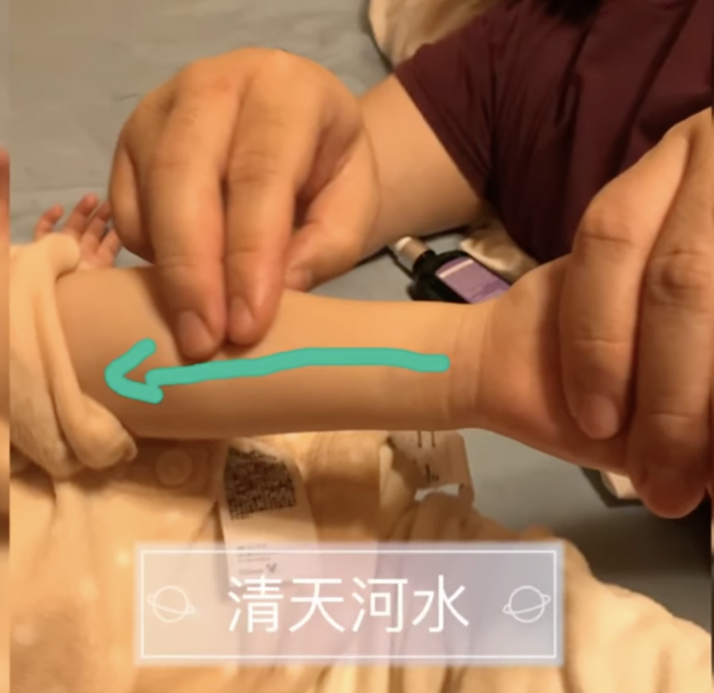 「清水河天」按摩穴位。