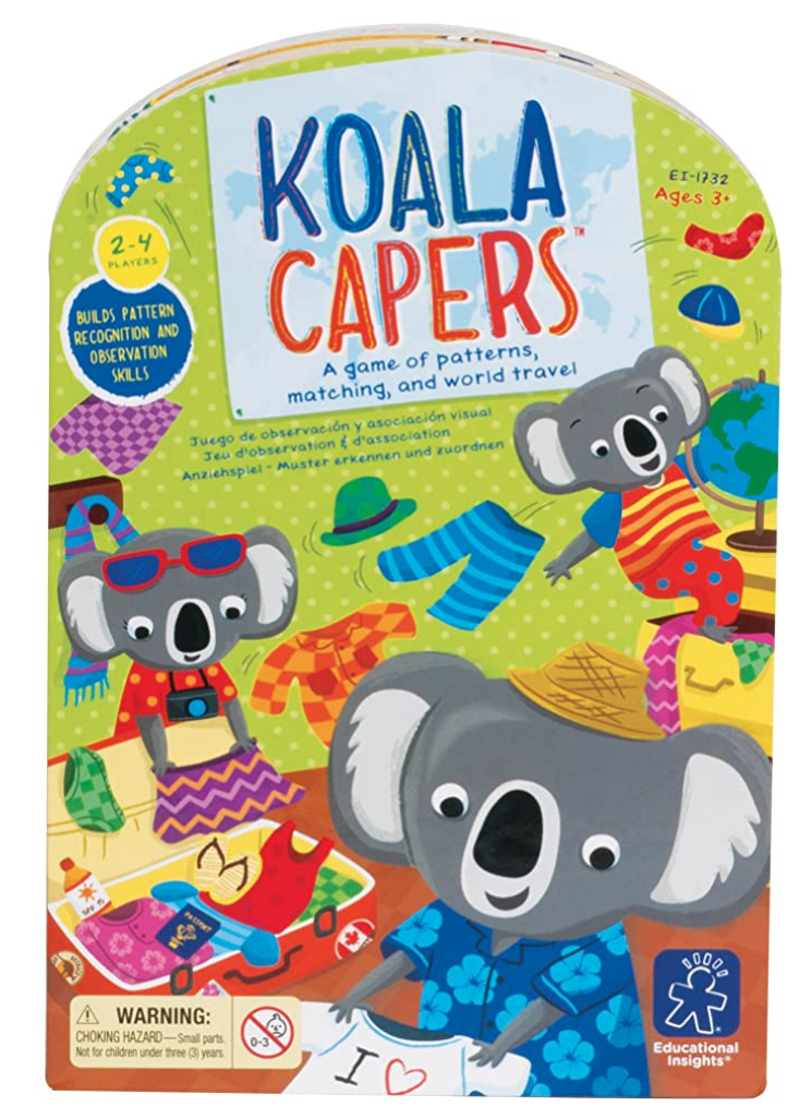 《Educational Insights Koala Capers》適合年紀較小的孩子，可以訓練小朋友的觀察力。