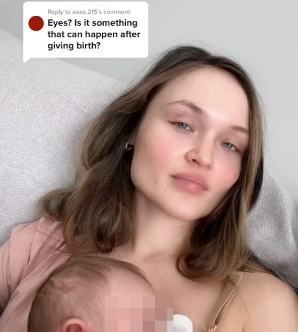 美國新手媽媽Yelena在TikTok上分享自己的生產經歷。