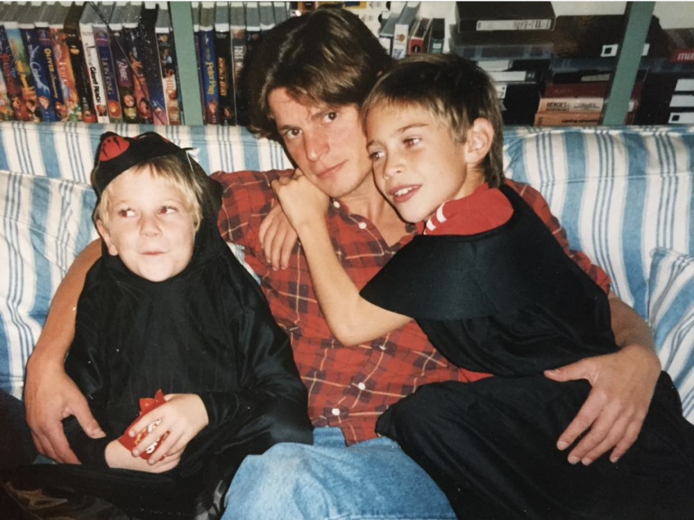 幼年的Morosini與他的爸爸。