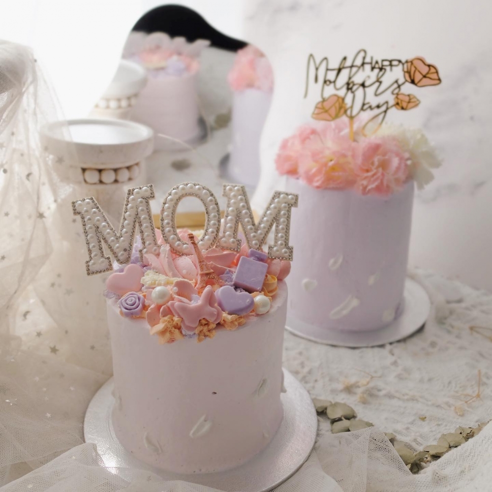 CakeLab.hk母親節系列蛋糕「珍珠MOM巴黎飾品款」。
