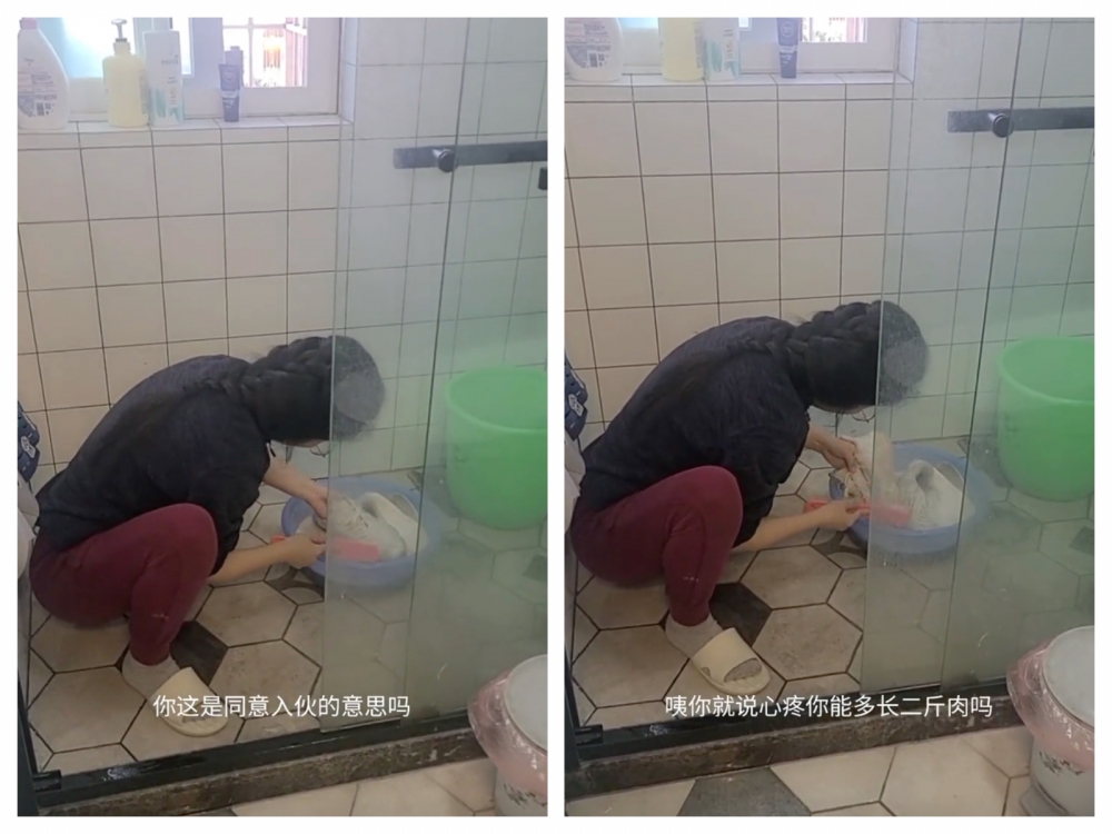 最新視頻中，女子鬆口，網民調笑看來成功在望。