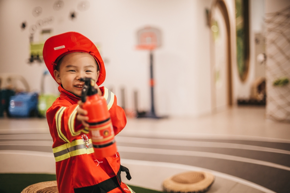不少男孩子的夢想是成為消防員