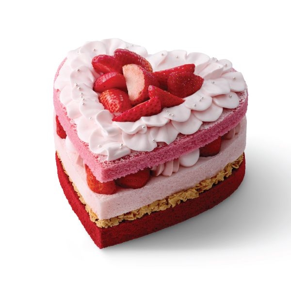 美心西餅母親節限定「士多啤梨心漾脆脆蛋糕」。