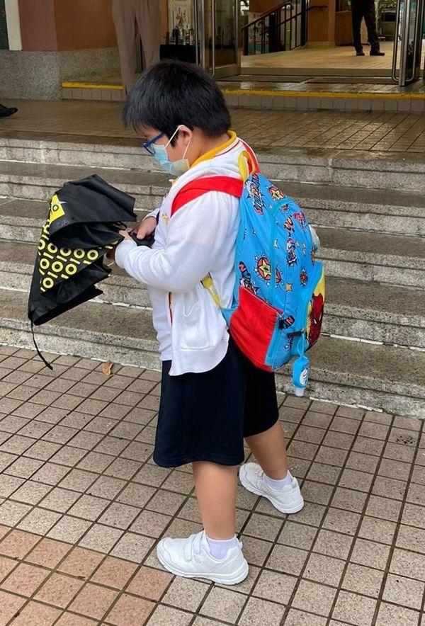 7歲兒子體型並不弱小。