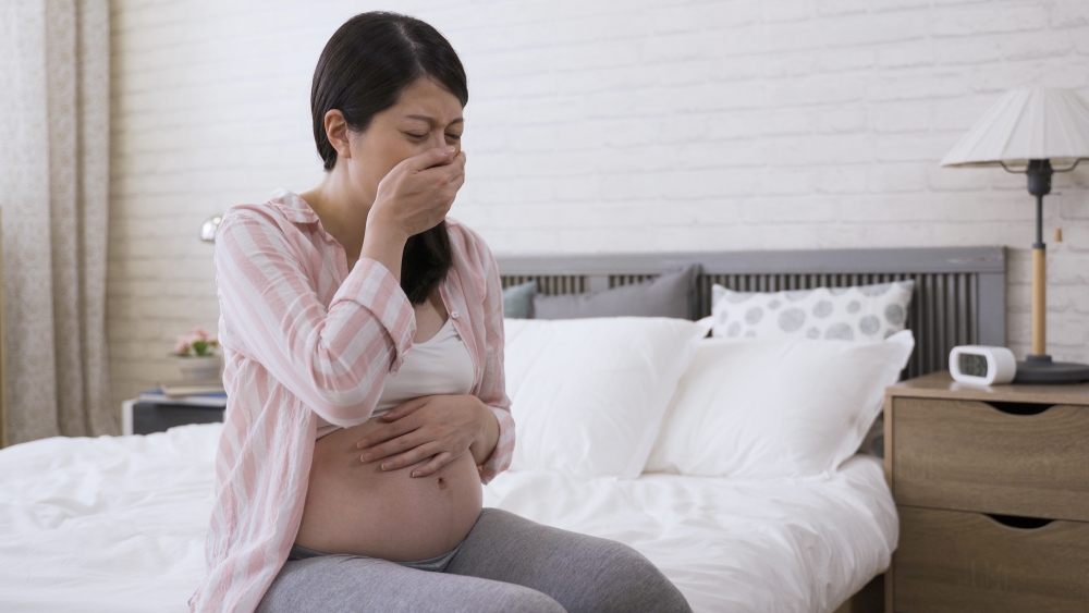 孕媽懷第一胎時因孕吐嚴重只肥了4公斤。