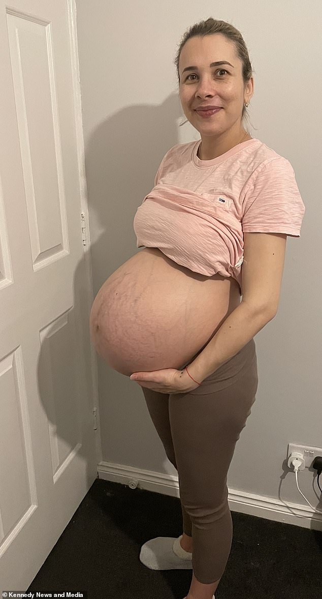 Alina放棄懷孕後的一個月後，就在相隔一週內懷上兩個胎兒。