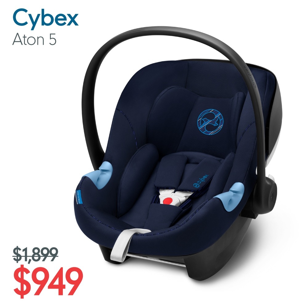 Cybex Aton 5 嬰兒汽車座椅外型時尚，原價$1,899 震撼勁減至$949，不用千元已可入手擁有。