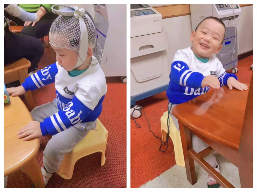 樂樂從小就進行大大小小的康復治療。