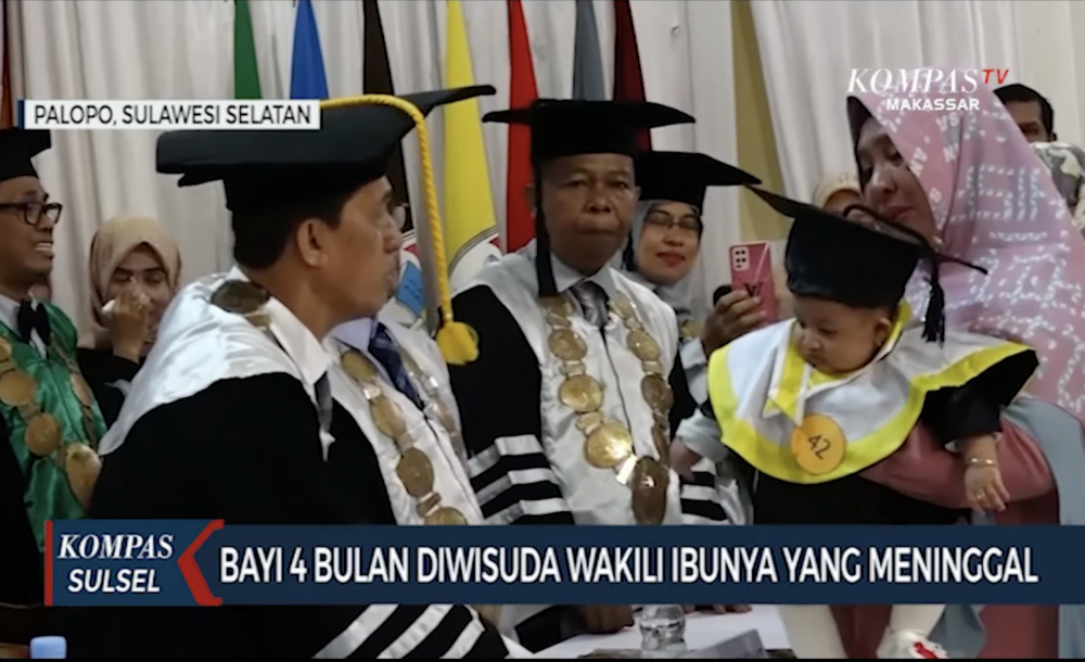 教授正慰問已經淚流滿面的外婆。